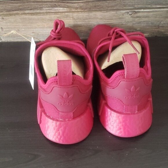 New Adidas NMD R1 Burgundy Red Womens Sneakers Size 7 Lightweight Walking Casual - Picture 6 of 10